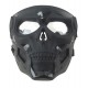 Kombat UK Skull Messenger Mask (BK), The Skull Messenger Mask is a striking and functional accessory designed for tactical and airsoft enthusiasts looking to add style and ventilation to their setup